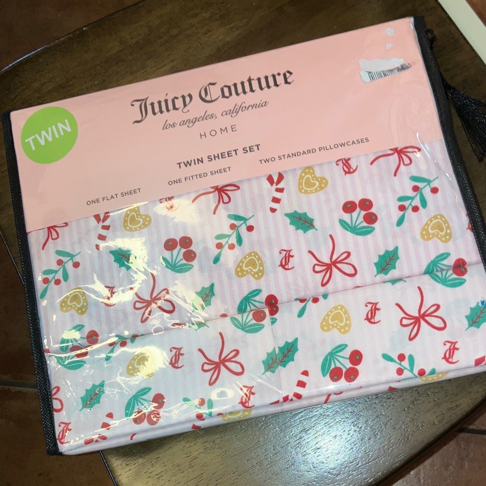 🎀Juicy Couture logo twin sheet set NWT NIP - Picture 1 of 7